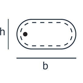 rettangolo semicerchi
